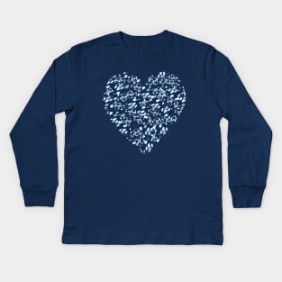 Abstract mosaic terrazzo heart Kids Long Sleeve T-Shirt